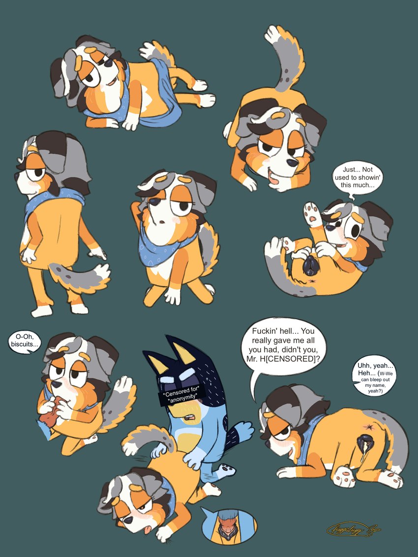 bandit heeler and calypso (bluey (series)) created by fuggslugg