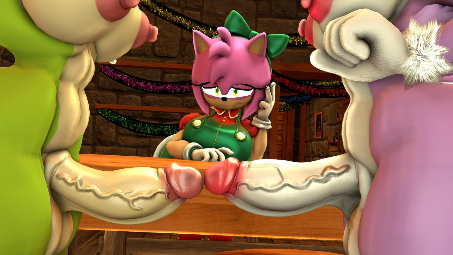 amy rose, blaze the cat, and surge the tenrec (sonic the hedgehog (comics) and etc) created by toxinsfm