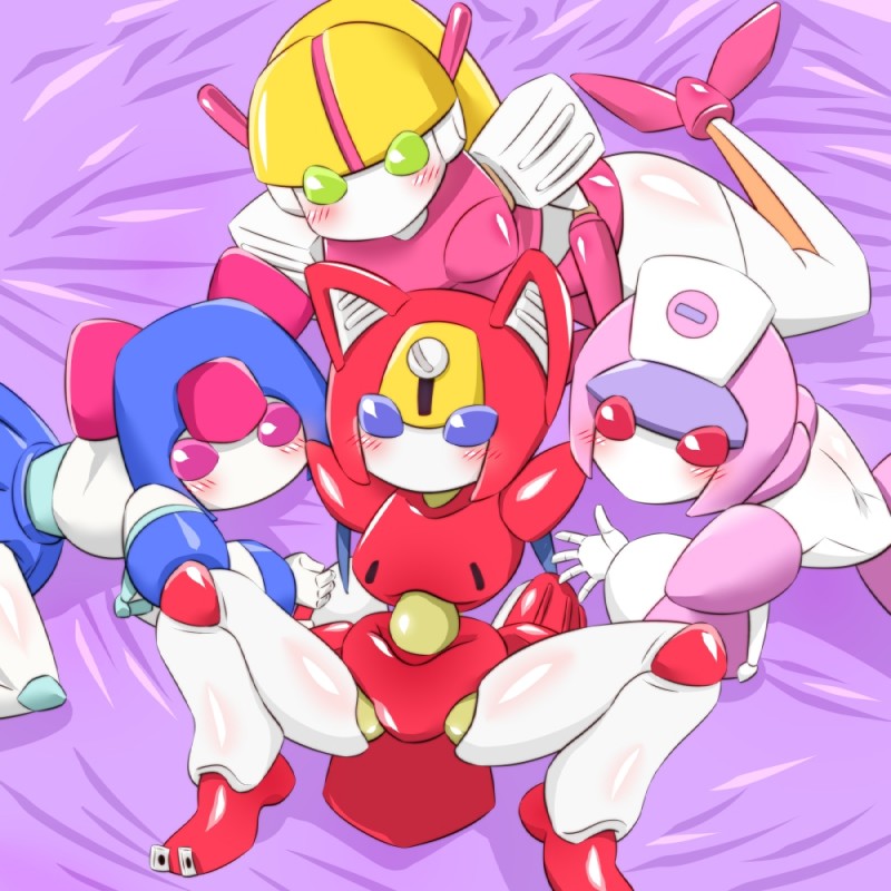 brass, neutranurse, and peppercat (medabots) created by saita tusin