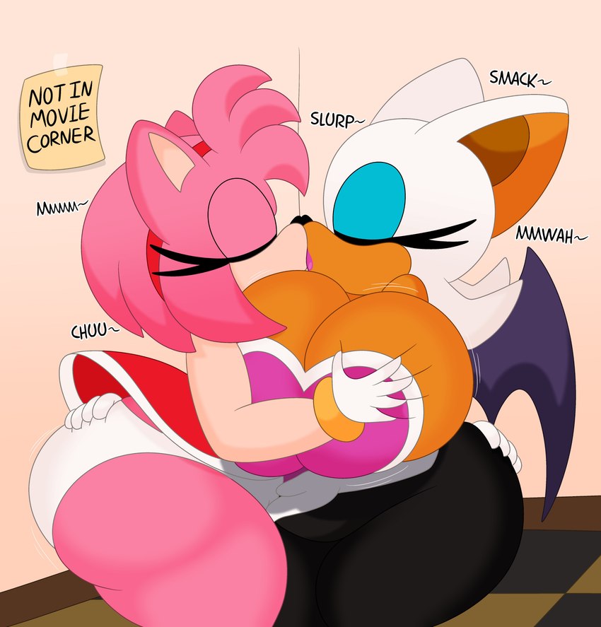 amy rose and rouge the bat (sonic the hedgehog (series) and etc) created by 3barts