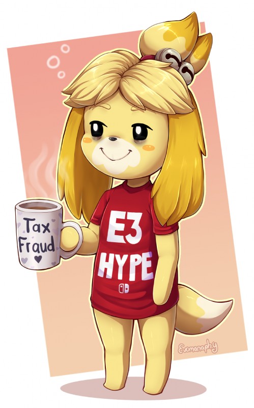 isabelle (animal crossing and etc) created by evomanaphy