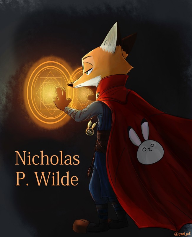 doctor strange and nick wilde (doctor strange (series) and etc) created by swetpot