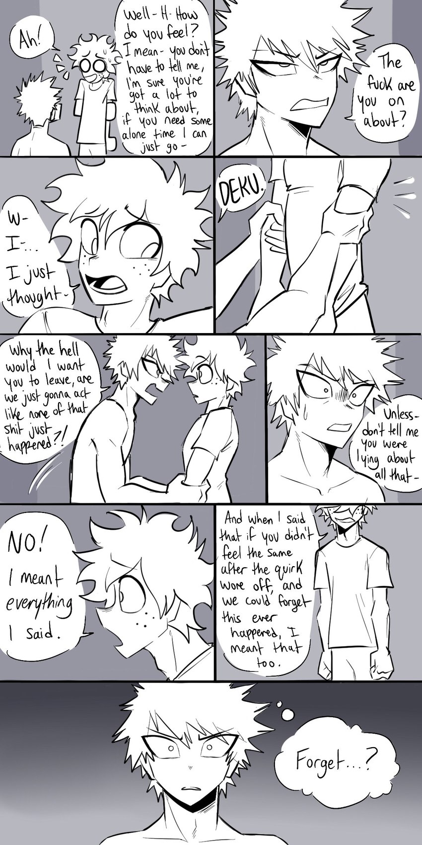 izuku midoriya and katsuki bakugou (my hero academia) created by pretty werewolf