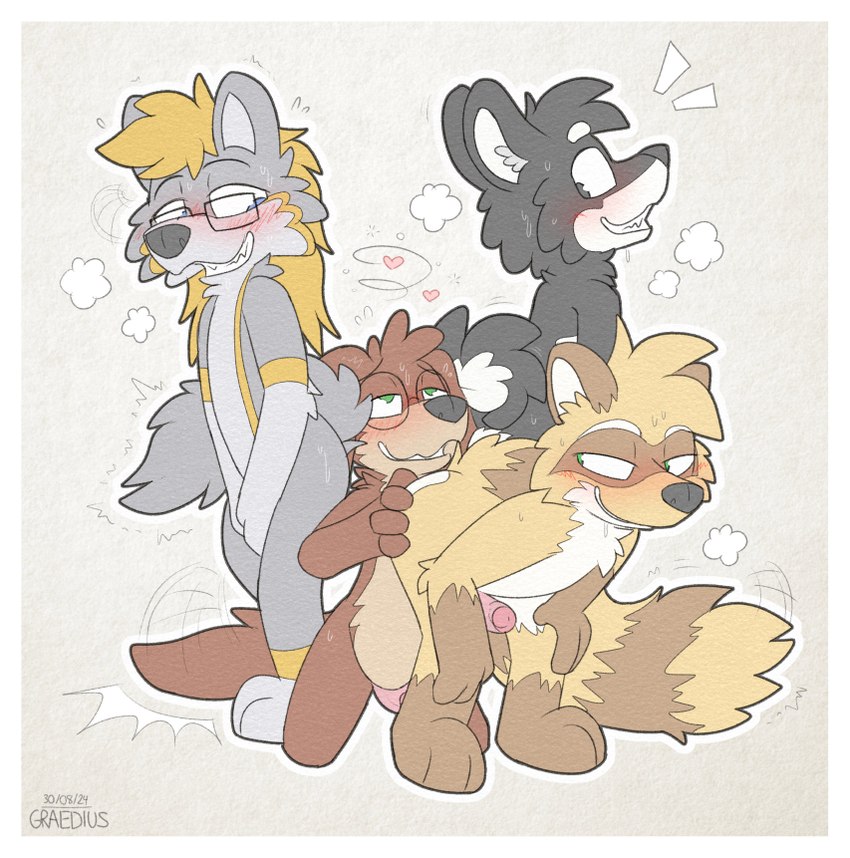 arty, graedius, hyakki, and warren created by graedius (artist)