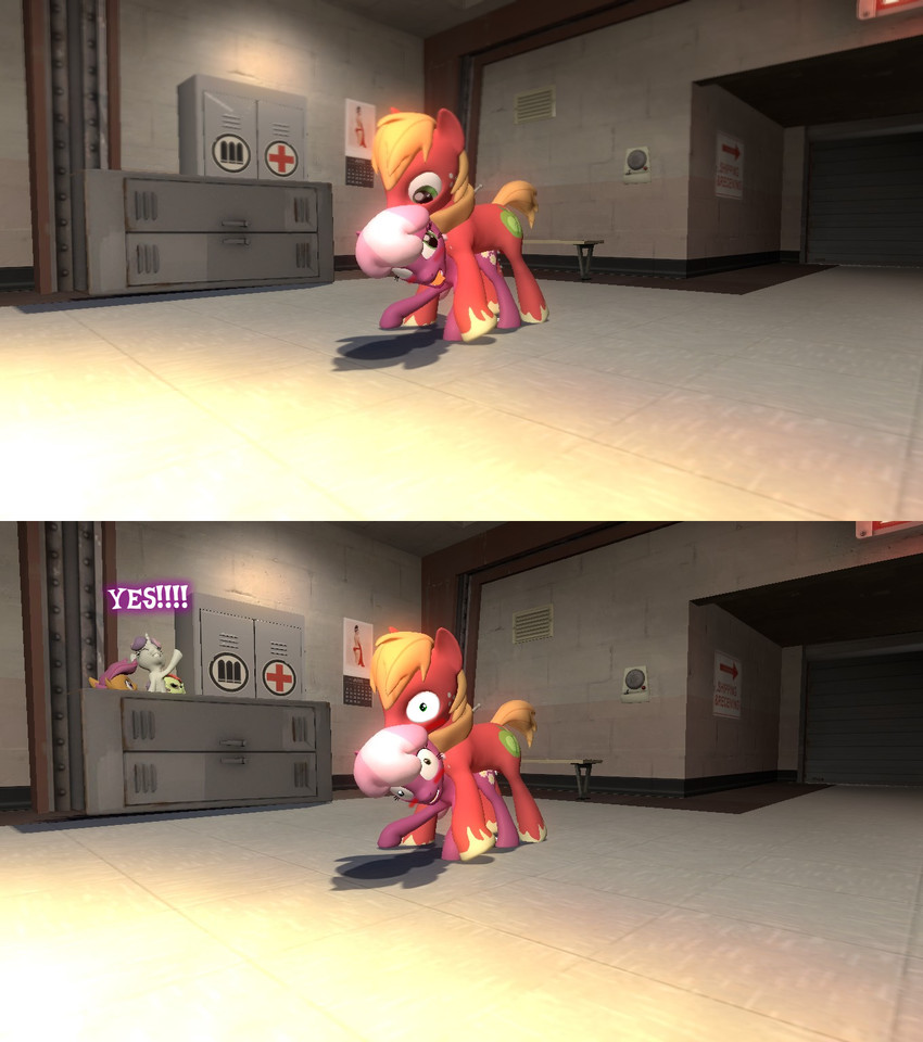 cutie mark crusaders, big macintosh, sweetie belle, apple bloom, cheerilee, and etc (friendship is magic and etc) created by unknown artist