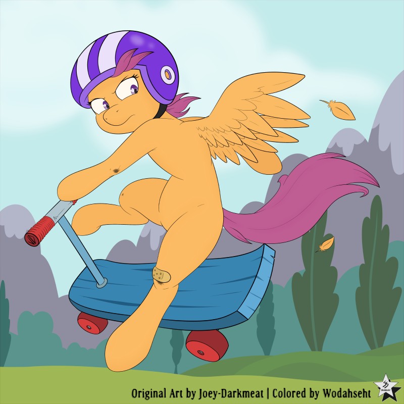 scootaloo (friendship is magic and etc) created by joey-darkmeat and wodahseht