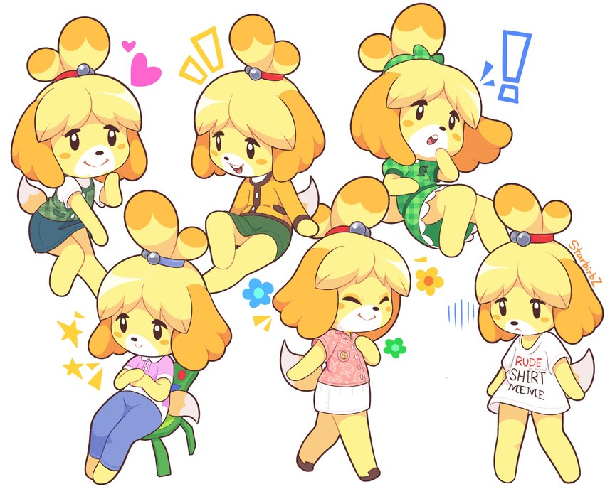 isabelle (animal crossing and etc) created by starbirbz