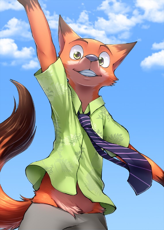 nick wilde (zootopia and etc) created by raizinndx