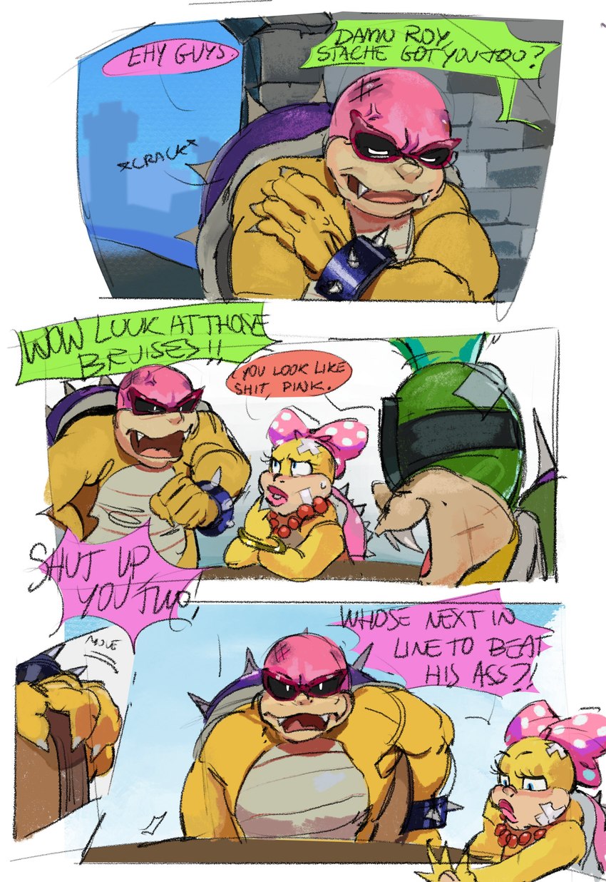 iggy koopa, koopaling, roy koopa, and wendy o. koopa (mario bros and etc) created by ionettam