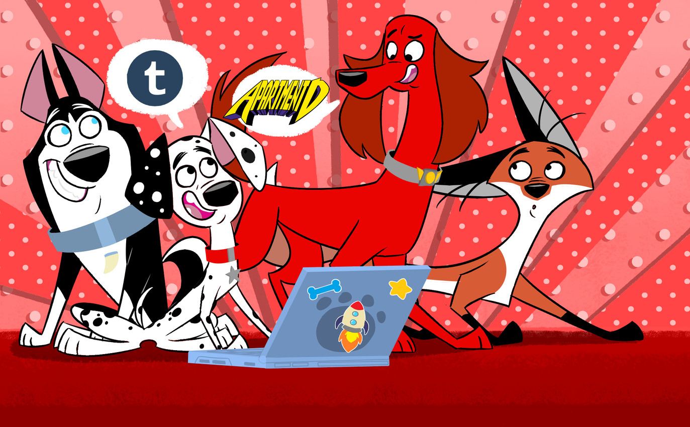 dylan, fergus, hansel, and hugo (ruff ruff danger dogs and etc) created by danukistudio