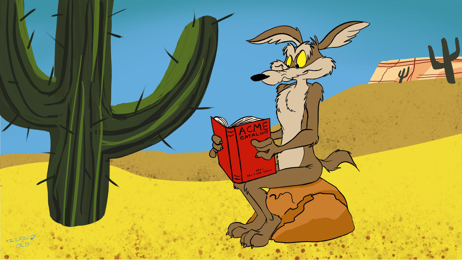 wile e. coyote (warner brothers and etc) created by stevethedragon