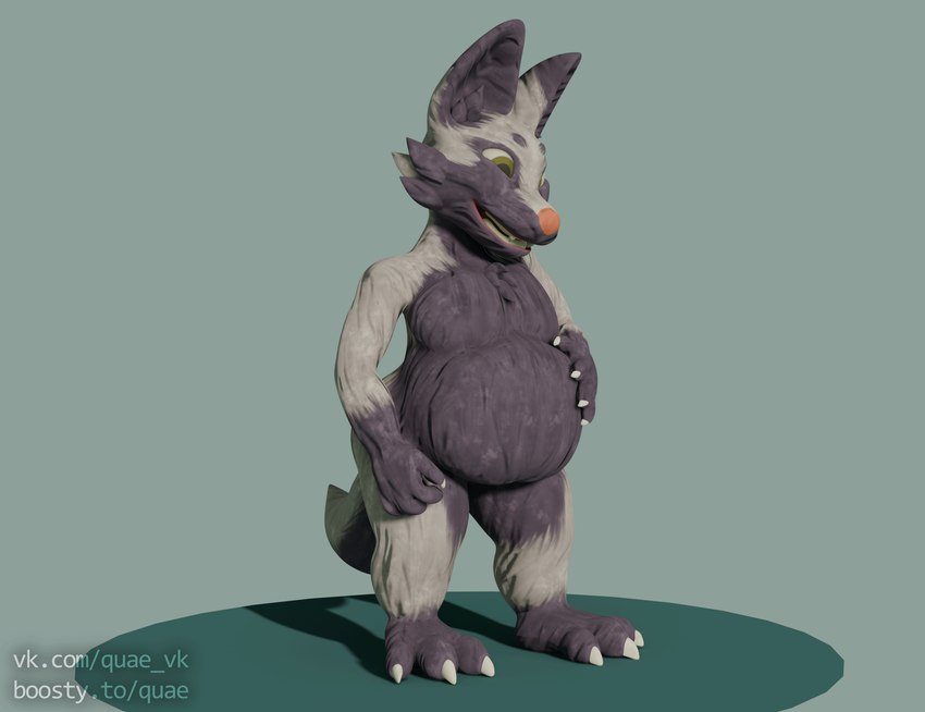 dally the skunk fox (blender eevee) created by questionable aesthetics (artist)