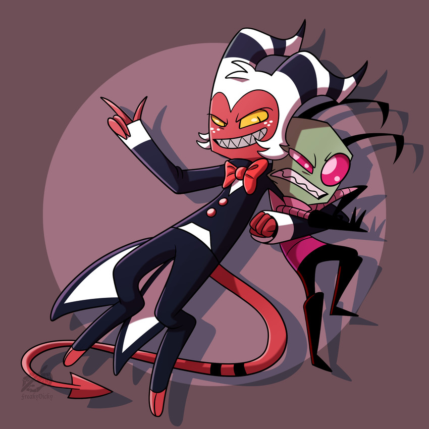moxxie and zim (helluva boss and etc) created by freakyyvicky
