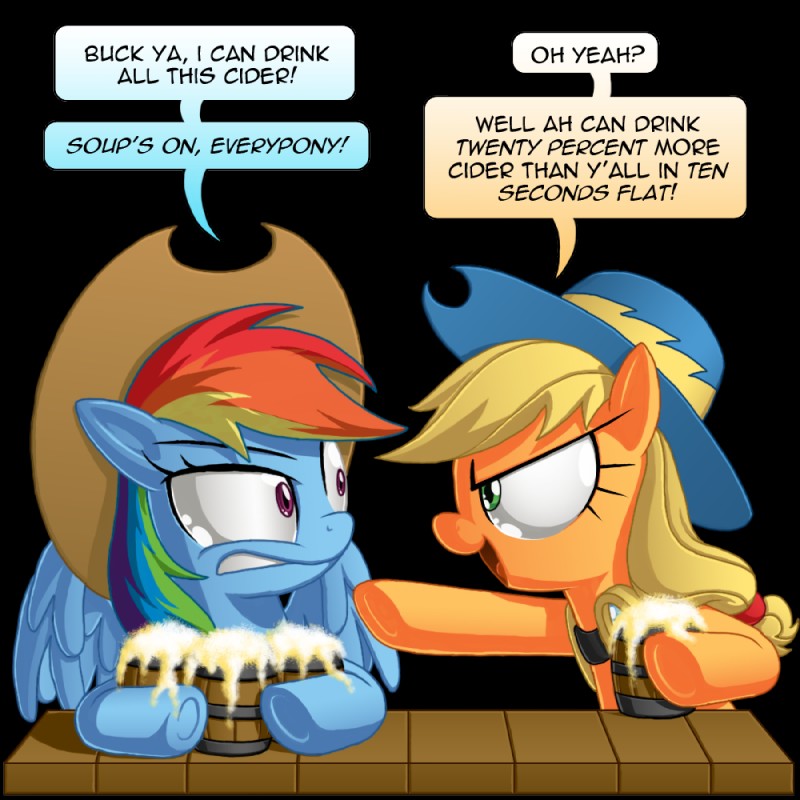 applejack and rainbow dash (friendship is magic and etc) created by berrypawnch