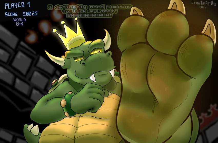 king koopa (mario bros and etc) created by randytheartdog