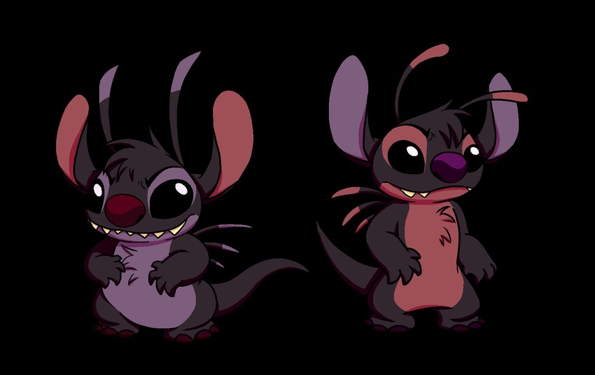 fan character, shifty, and sneaky (lilo and stitch and etc) created by roomwithavoid