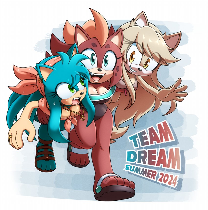 hilda the hyena and purity the hedgehog (sonic the hedgehog (series) and etc) created by hyoumaru