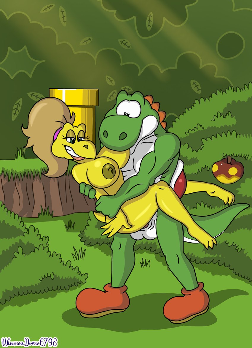 koopie koo and yoshi (paper mario: the thousand year door and etc) created by unknowndraw6798