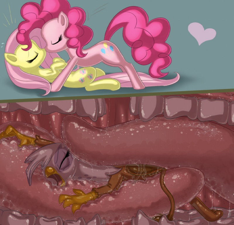 fluttershy, gilda, and pinkie pie (friendship is magic and etc) created by muhny