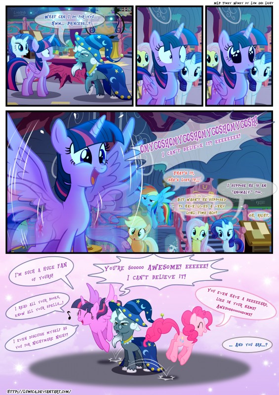 starswirl the bearded, twilight sparkle, rainbow dash, fluttershy, pinkie pie, and etc (friendship is magic and etc) created by chilllum and light262