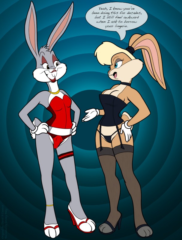 bugs bunny and lola bunny (warner brothers and etc) created by david a cantero and jeremy may