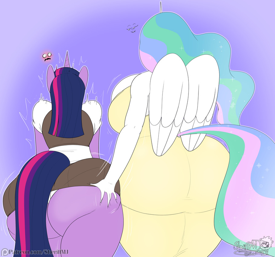 princess celestia and twilight sparkle (friendship is magic and etc) created by masterj291