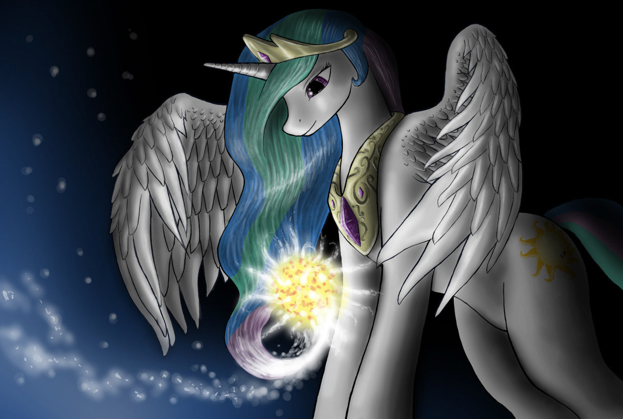 princess celestia (friendship is magic and etc) created by anadukune