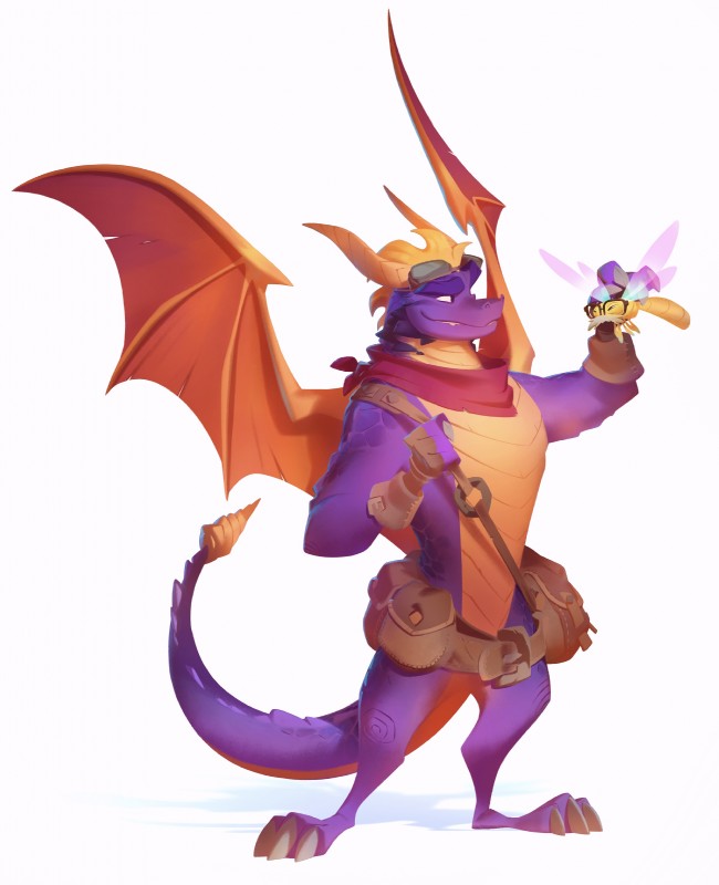 balloonist spyro, sparx, and spyro (spyro reignited trilogy and etc) created by nicholas kole