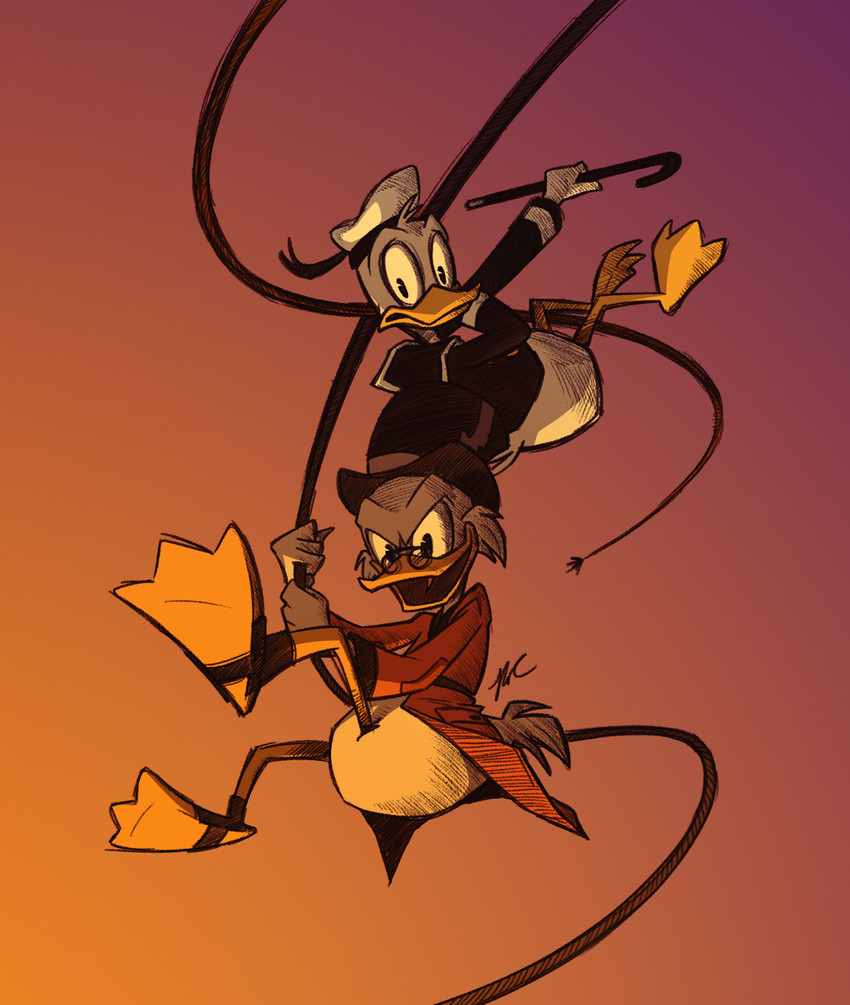 donald duck and scrooge mcduck (ducktales (2017) and etc) created by hexfloog