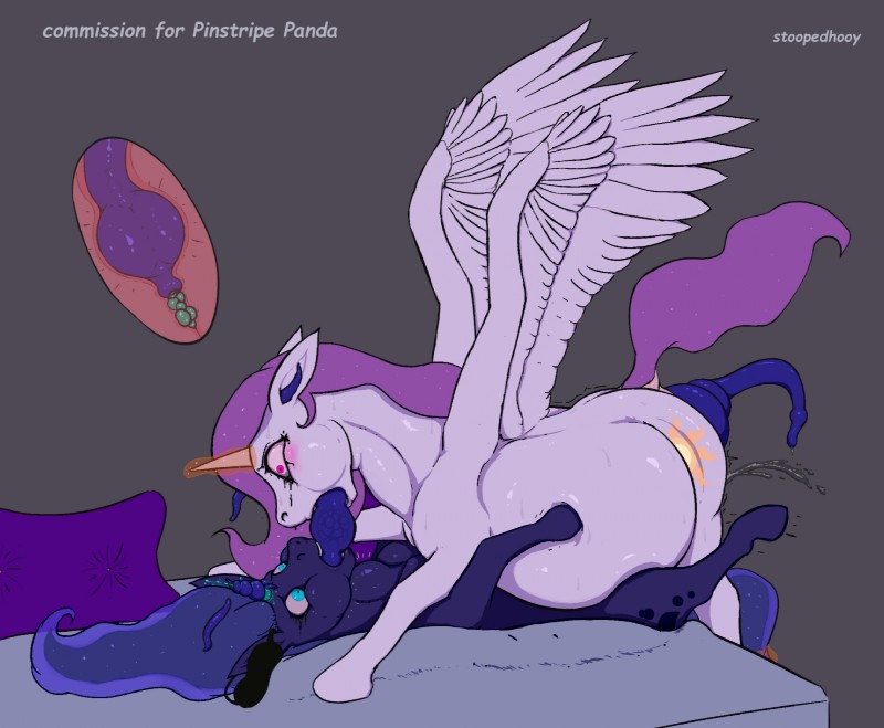 princess celestia and princess luna (friendship is magic and etc) created by stoopedhooy