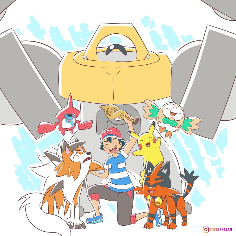 ash's pikachu, ash ketchum, and pokemon trainer (instagram and etc) created by alexalan