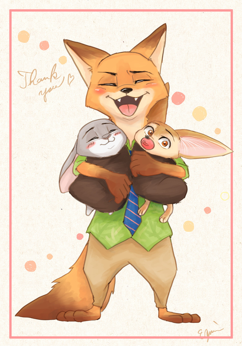 finnick, judy hopps, and nick wilde (zootopia and etc) created by ezumi mh