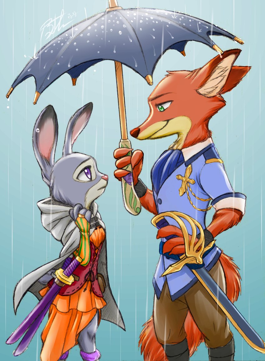 judy hopps and nick wilde (zootopia and etc) created by fuyu