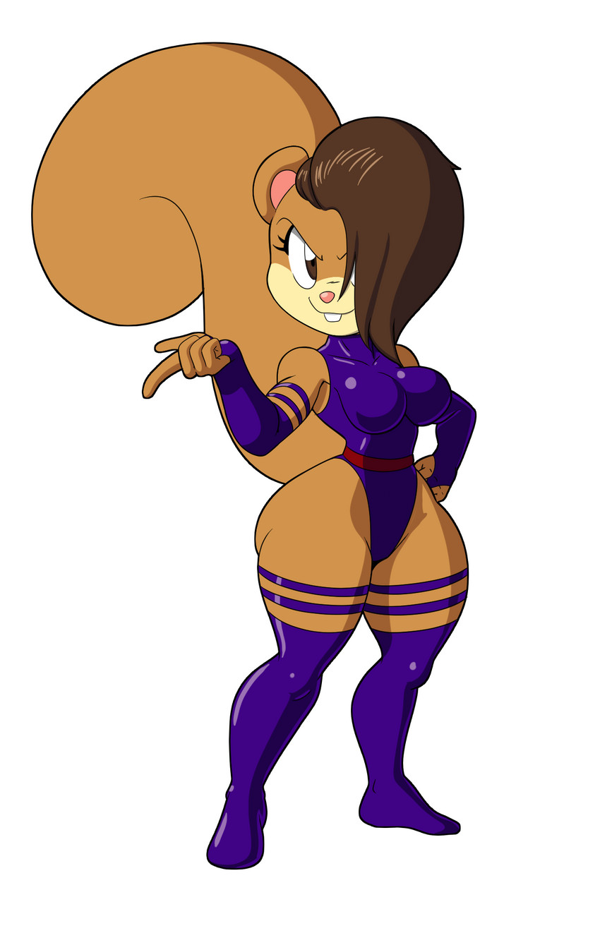 psylocke and sandy cheeks (spongebob squarepants and etc) created by tansau