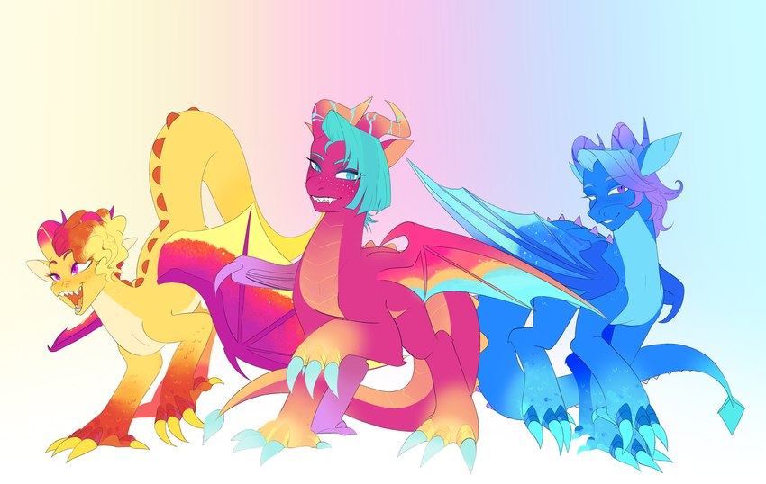 blaize skysong, fountain, and lux (my little pony and etc) created by aztrial