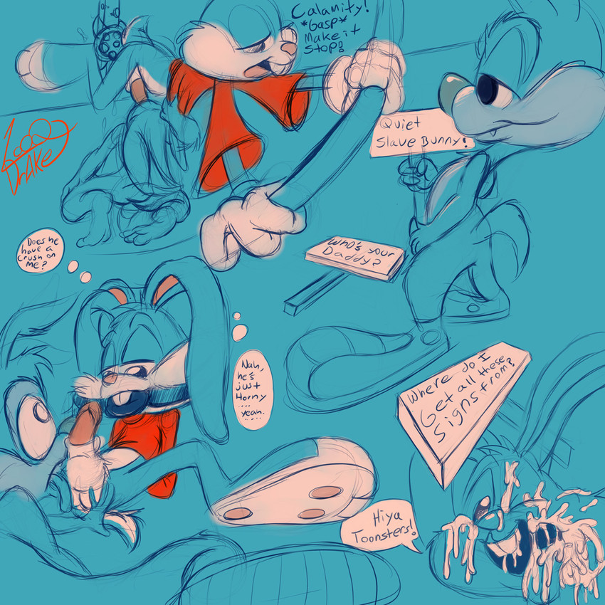 buster bunny and calamity coyote (tiny toon adventures and etc)