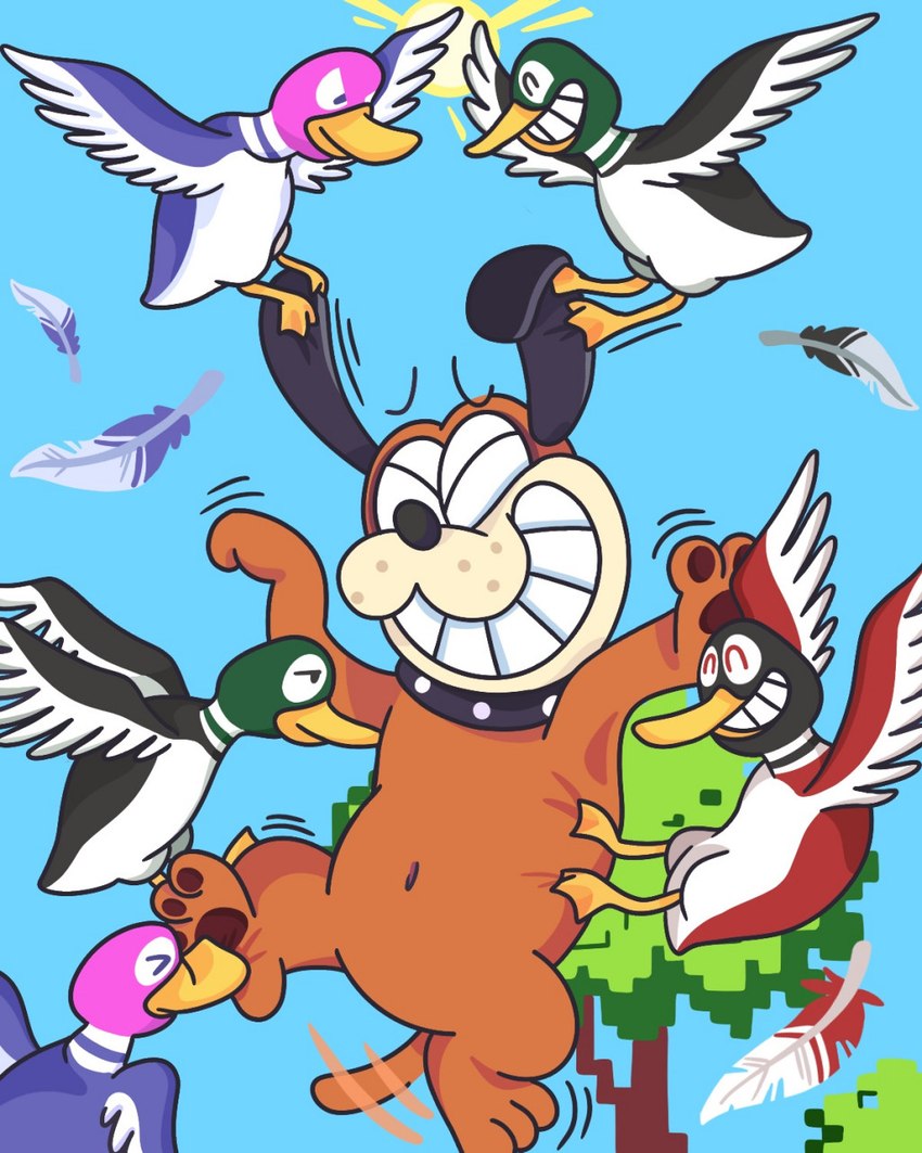 duck hunt dog and duck hunt duck (duck hunt and etc) created by dollytraiter07