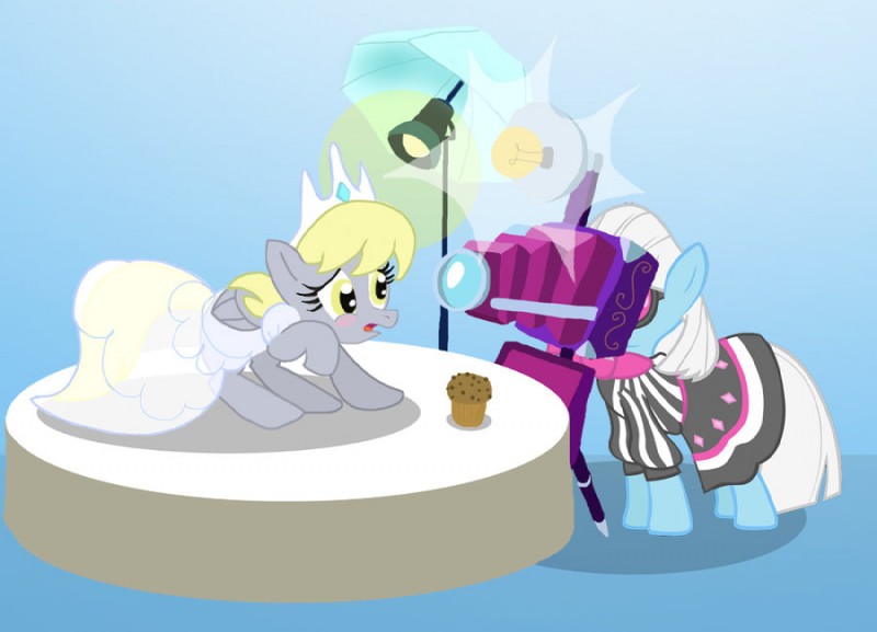 derpy hooves and photo finish (friendship is magic and etc) created by unknown artist