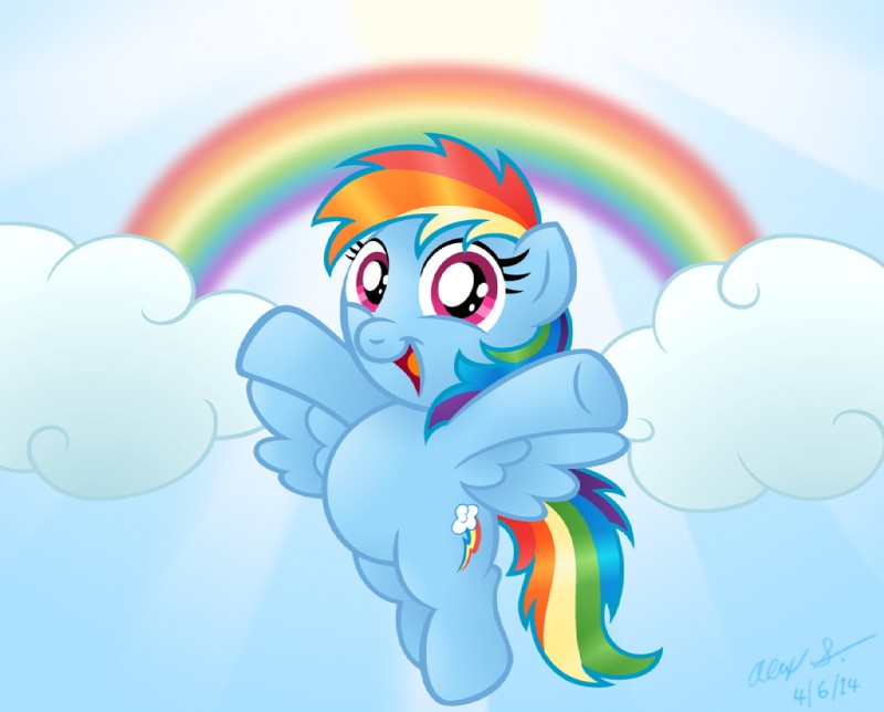 rainbow dash (friendship is magic and etc) created by aleximusprime