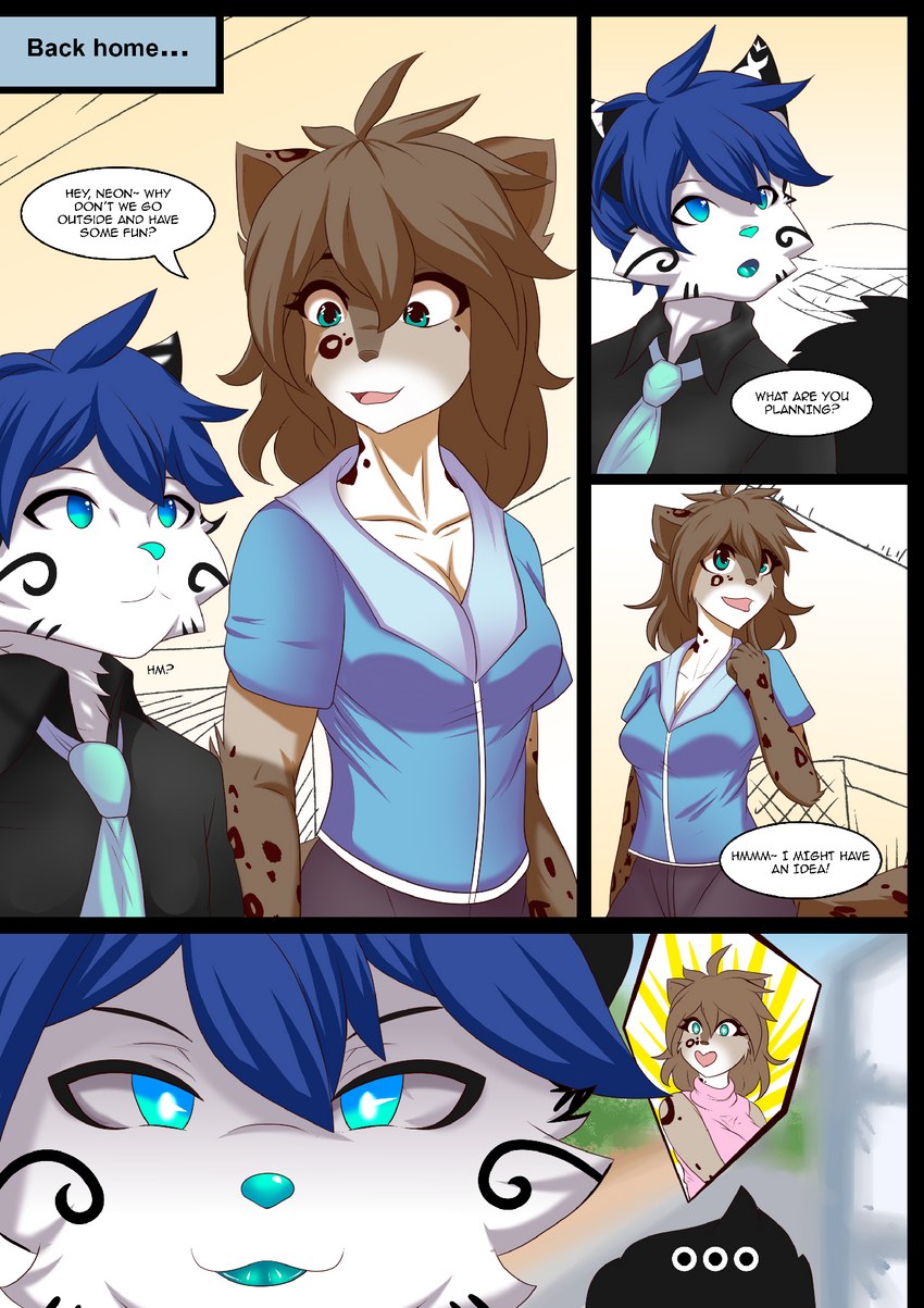 kathrin vaughan and neon mitsumi (twokinds) created by shad-up