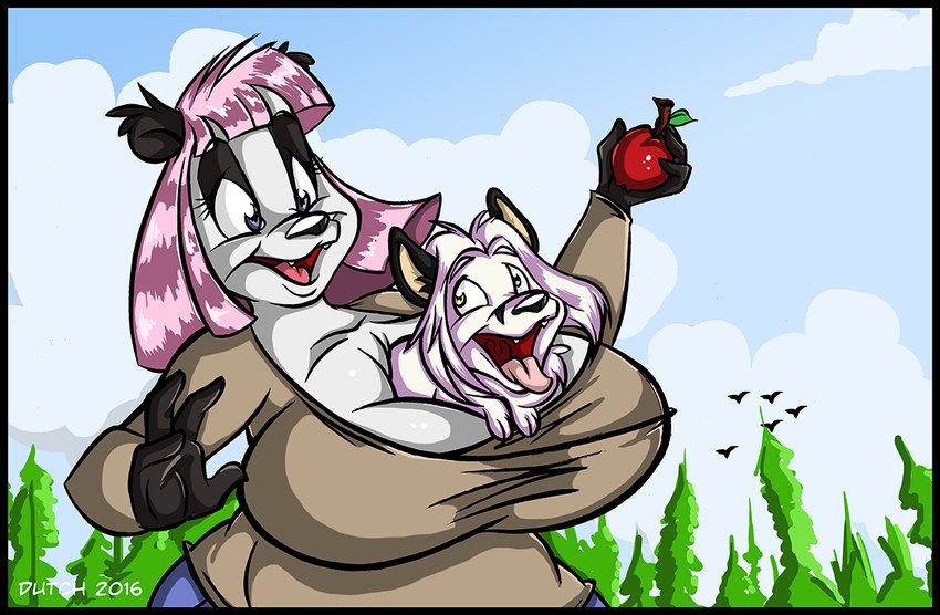 apple and deon (misty the mouse) created by dutch (artist)