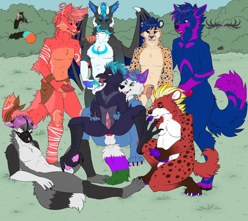 background character, wyansauvetre, cade harrow, hyperhyena, bshirel, and etc (mythology) created by crystalwhisker