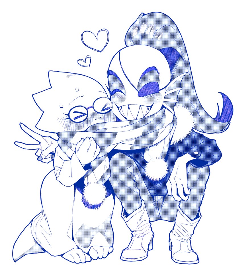 alphys and undyne (undertale (series) and etc) created by ouse