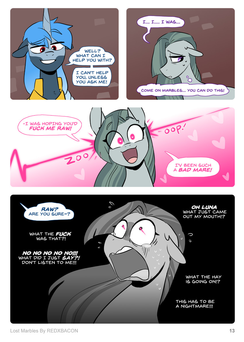 fan character, marble pie, and pillow talk (friendship is magic and etc) created by redxbacon