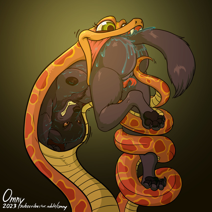 kaa, kaa, and raksha (the jungle book) created by omny87
