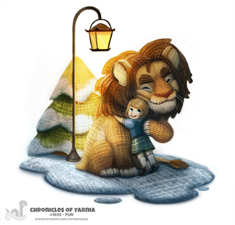 aslan and lucy pevensie (chronicles of narnia) created by piper thibodeau