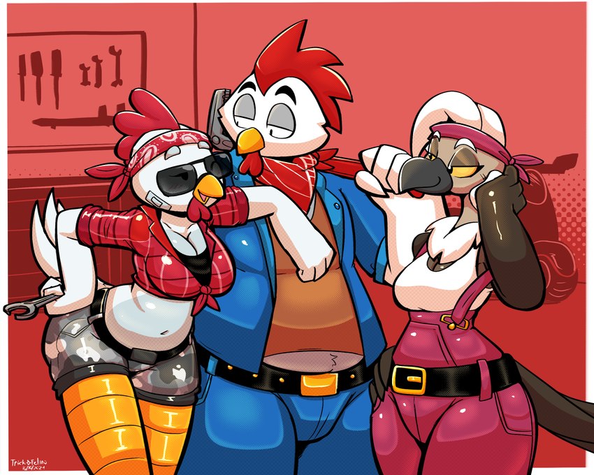 cherry, hotshot, and kiki created by felino