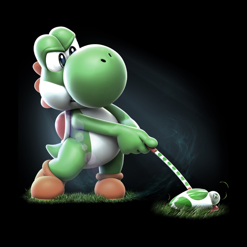 yoshi (mario sports superstars and etc) created by unknown artist