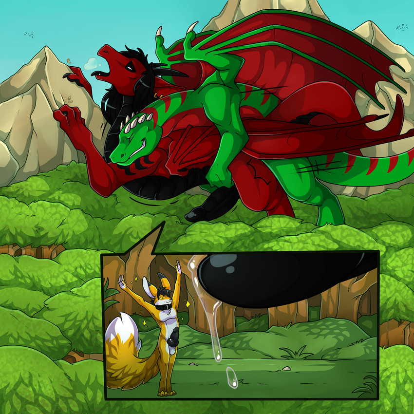 dar saberclaw, enji arklight, and varg (praise the sun (meme) and etc) created by jagon