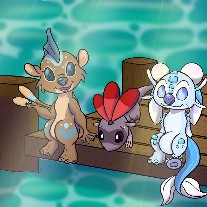 fan character, lance, seamore, and whirlpool (lilo and stitch and etc) created by tubachic